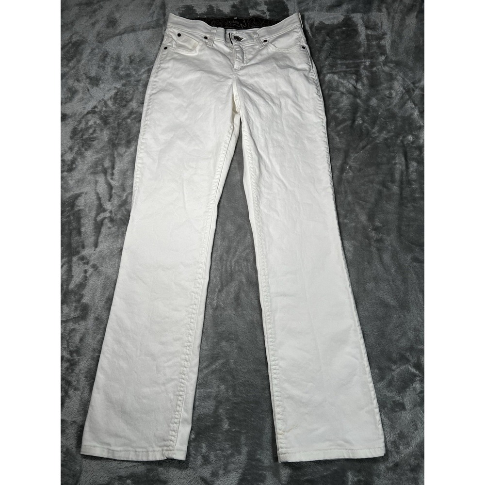 Wrangler Jeans Women Size 34 White Q Baby Bootcut No Gap Waistband Pants